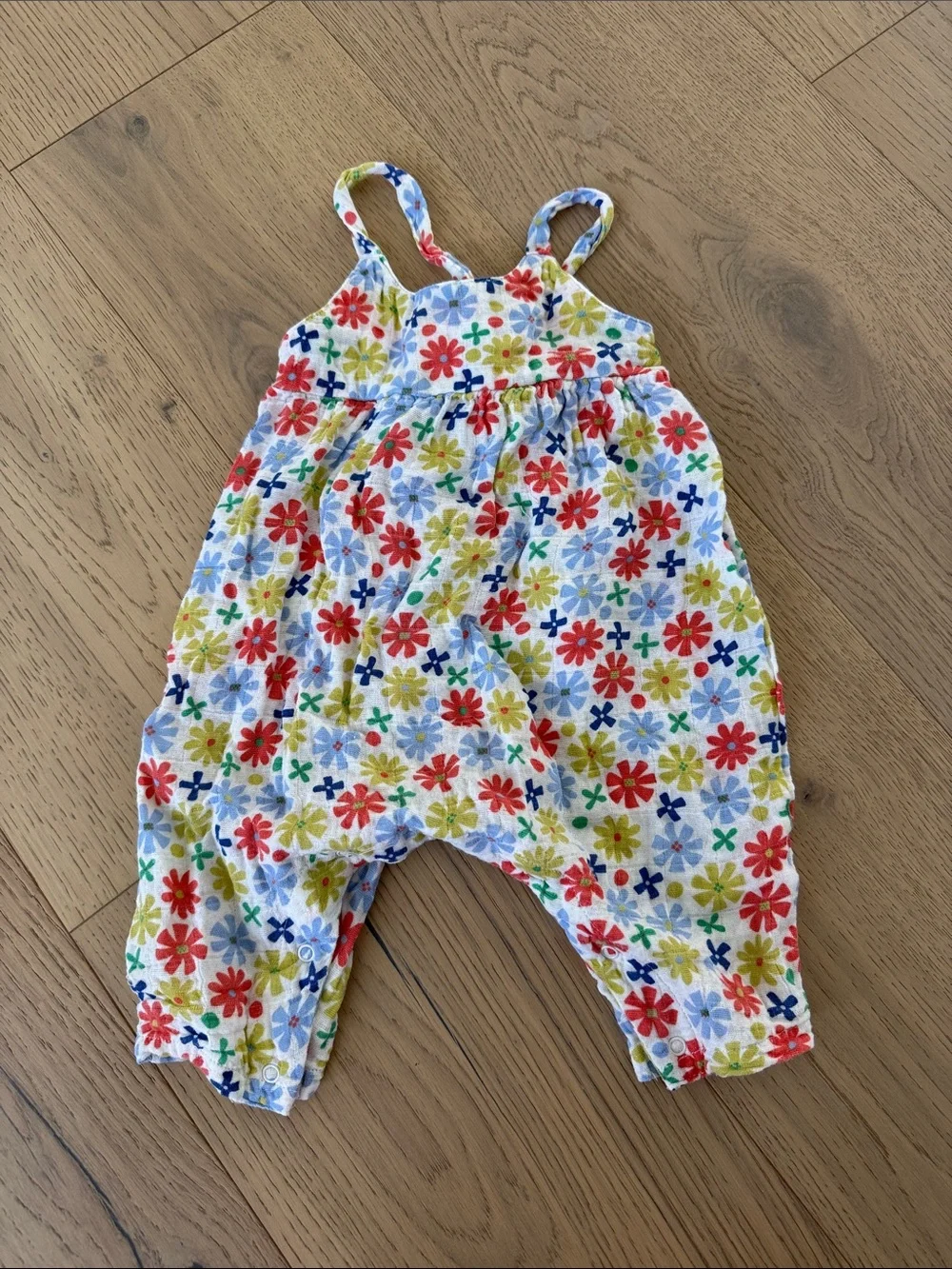 Angel Dear | Organic Cotton Tie Back Mod Daisy Romper